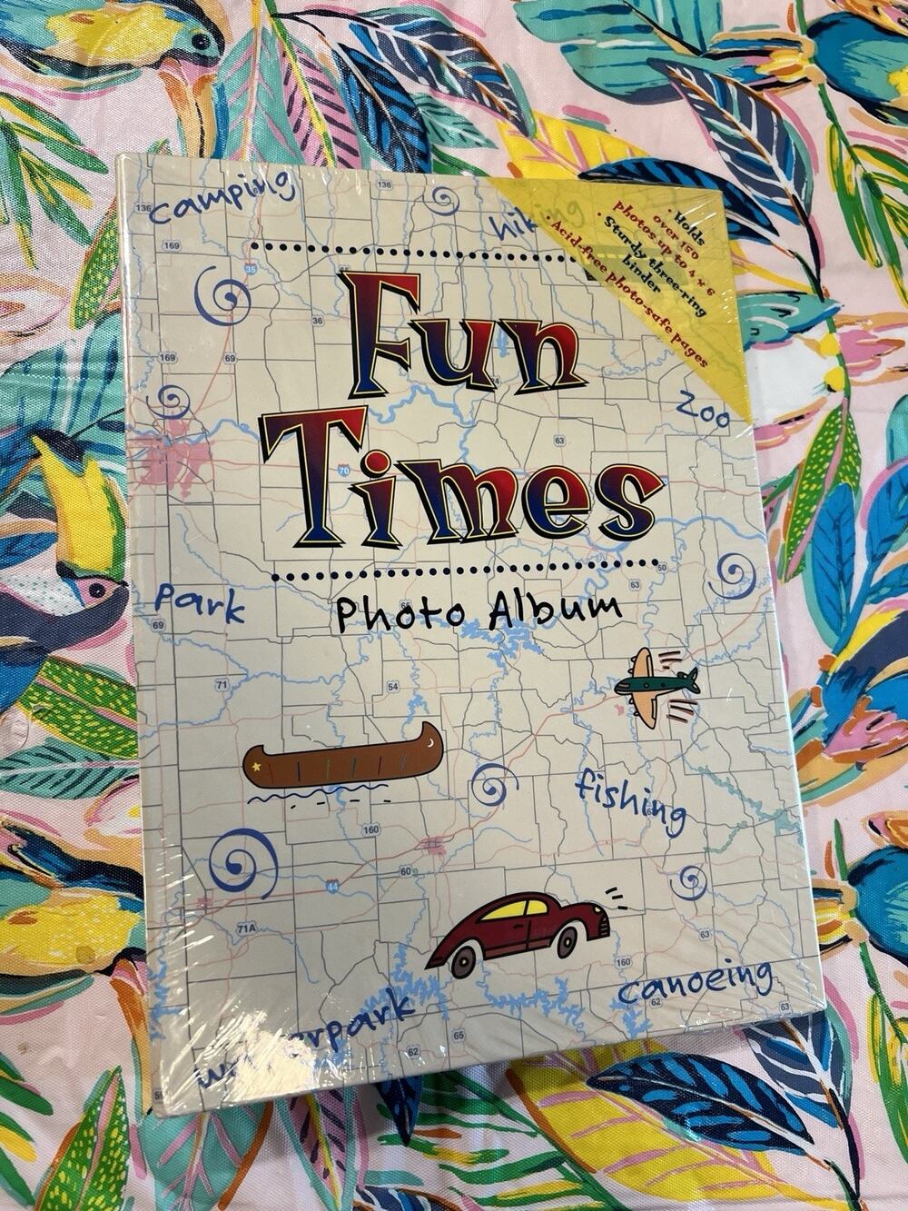 Fun Times Photo Album Holds 150 4"x6" photos New Sealed NOS Retro Fun!